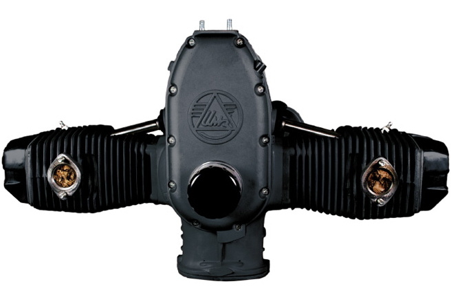 Blacked out engine, gearbox, and drive train.